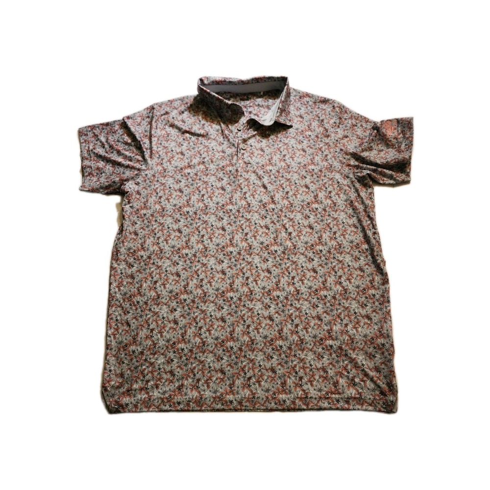 PUMA Men's Sport Lifestyle Golf Polo  Short Sleeve, Size Lg Art deco pattern